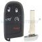 FCC M3N-40821302 Smart key 5 button with 4A chip 433mhz included SIP22 key blade for 2017+ Jeep Compass M3N40821302
