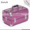 Aluminum makeup case handle Cosmetic Organizer Storage cosmetic case for travel