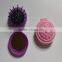 Hot selling mini folding hair brush with mirror set for children