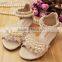 Wholesale Baby Girls Shoes Beige and Pink With Pearl Baby Girls Dress Shoes Kids Sandals