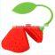 New design lemon fruit silicone tea strainer for wholesales