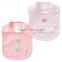 Japanese wholesale high quality products infant bib cute baby polka dots and border 2pcs set for girls kids wear child clothes