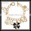 Sweet Imitation Pearl Four Leaf Clover Bracelet Female Fashion Personality Vintage Jewelry Accessories
