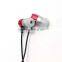 2015 China market of electronic high quality comfortable in-ear flat cable metal earhphone with mic for mobile phone/ mp3 player