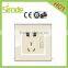 Acrylic glass type electrical 13A double switch socket with neon