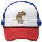 NERDY BEAR on a BIKE with glasses trucker hat,animal trucker hat