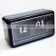 Square clock, table plastic case flip clock