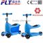 Patented two front wheels flashing adult kick scooter with CE tested