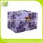 Luxury flower printed leather jewelry box with lock