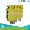Dinrail terminal block JUT1-4/2-2PE Yellow Green Two-in Two-out Insulation Landing Gound Screw Terminal Block 0.2-4mm 32A