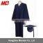 US/UK Adult Matte Navy Blue Graduation Cap and Gown