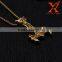 Hot Stunning Men's Viking Thor's Hammer Mjolnir Skull Head 316L Stainless Steel Gold Pendant                        
                                                Quality Choice
