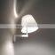0813-33 simple form aluminum wall light silk satin shade Mini Wall Lamp