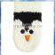 white / black Penguin Fluffy Knee High Socks for women
