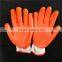 High Quality 7g Orange Natural Rubber Palm Coated Cotton Safety Glove