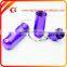 Customized Promotional Useful Purple Mini Round Bottom Box Keychain with Carabiner