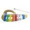 8 Keys mini Rainbow wooden xylophone toy for kids