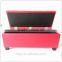 TDST-01-1 QVB JIANDE TONGDA RED AND WHITE COLOR PLASTIC BLACK FOOT WOOD FRAME PU SEAT HOME PU BENCH STORAGE BENCH SOFA