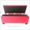 TDST-01-1 QVB JIANDE TONGDA RED AND WHITE COLOR PLASTIC BLACK FOOT WOOD FRAME PU SEAT HOME PU BENCH STORAGE BENCH SOFA