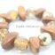 Bohemian Gemstone Glam Vintage Style Brown UV Plated Beads Tibetan Stretch Bracelet Brown Wood Bracelet