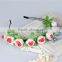 Festival colorful fabric flower girls crown headband,rose hair jewelry accessory