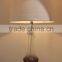 nice glass table lamp with gradually varied purple color lampstand and white cylinder fabric shade for livingroom night lighting