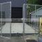 Welded fence for warehouse with double swing gate