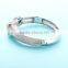 925 Sterling Silver Fashion Lapis Lion Head Bangle Bracelet SBG763W