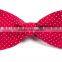 2016 latest hot sale orange white polka dot linen man bow tie for boys
