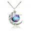 fashion alloy moon time jewlery 2015 necklace