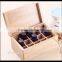 Professional customized natural handmade FSC more compartments wooden essential oil organizer display box