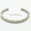 10mm bangle open cuff flex bracelet IPG polish stainless steel titanium jewelry