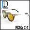 Custom Round Shaped Mirror Revo Lens Aviator Polarized Wooden Sunglasses