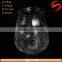 Factory wholesale high quality crack effect glass candle jar for decoration