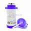Portable molded plastic thermos for kids