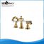 Golden Cold Warm Water Mix Bathtub Spout Diverter Valve Faucet Shower