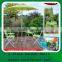 6 piece garden patio furniture with 4 folding Chairs & 1table & Parasol