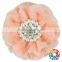 Fashion Turquoise Lace Flower Jewelry Decorative Handmade Rhinestone Fabric Flower
