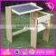 Hot Sell Multifunctional wooden table and chair with easel,Children wooden study table chair set with drawing board W08G154B