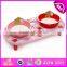 High quality safety double pet feeder wooden dog water bowl and food bowl W06F047