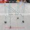 Portable scaffolding and walk through scaffolding frames
