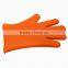 silicone oven glove with fingers , microwave oven silicone gloves , silcone bbq glove