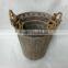 2016 New grey/white wash Metal/tin flower planter pots