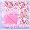 china low price high quality wholesale cotton soft blanket with satin ruffle for baby warmer cover
