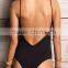 Ladies Black and Side Strap One-piece Swimwear