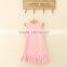Hot Mom And Daughter Dresses Summer Sleeveless Pink Printed Mother And Kids Family Matching Clothes Design With Fish Cut