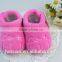 B80001C Winter Thick Baby Indoor Shoes, I love Mama/Tata,Kids Winter First Walkers,Newborn Warm shoes,