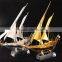 Noble Customized Gold Or Silver Crystal Ship Model/Elegant Ship Souvenir Business Gifts