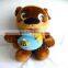 Eating honey plush bear toys holding honey pot