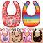 polyester backing waterproof double-sided 100% cotton baby bib